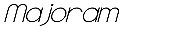 Majoram font preview